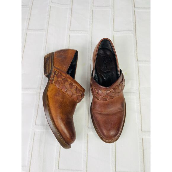 Born brown leather booties loafers sz 6 - Picture 1 of 7